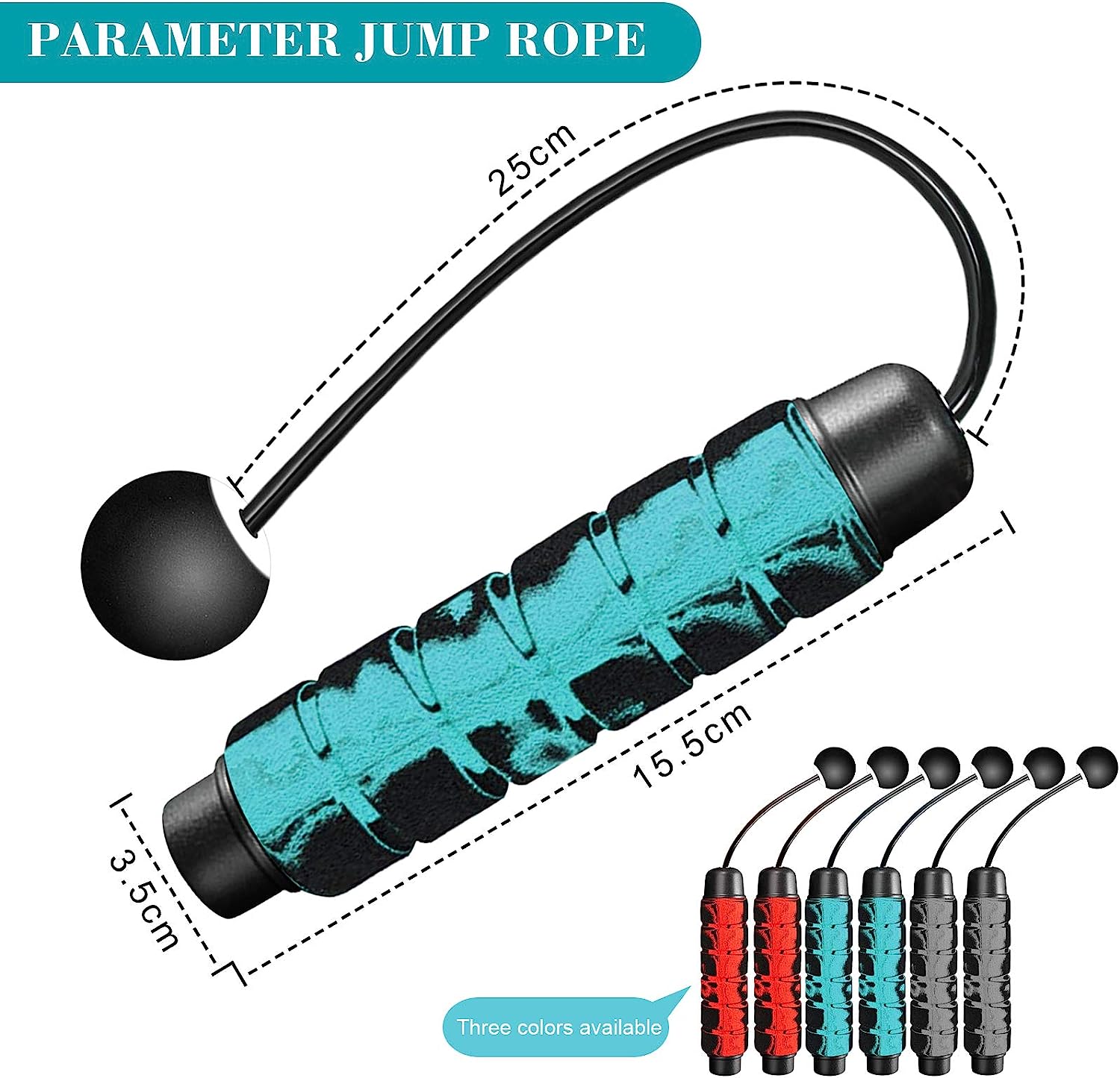Redify Weighted Cordless Jump Rope for Fitness[Suitable for Different Ages and Levels] Ropeless Jump Rope for Boxing MMA WOD Training, BOD Rope Beachbody MBF,High Speed Rope Skipping for Narrow Space