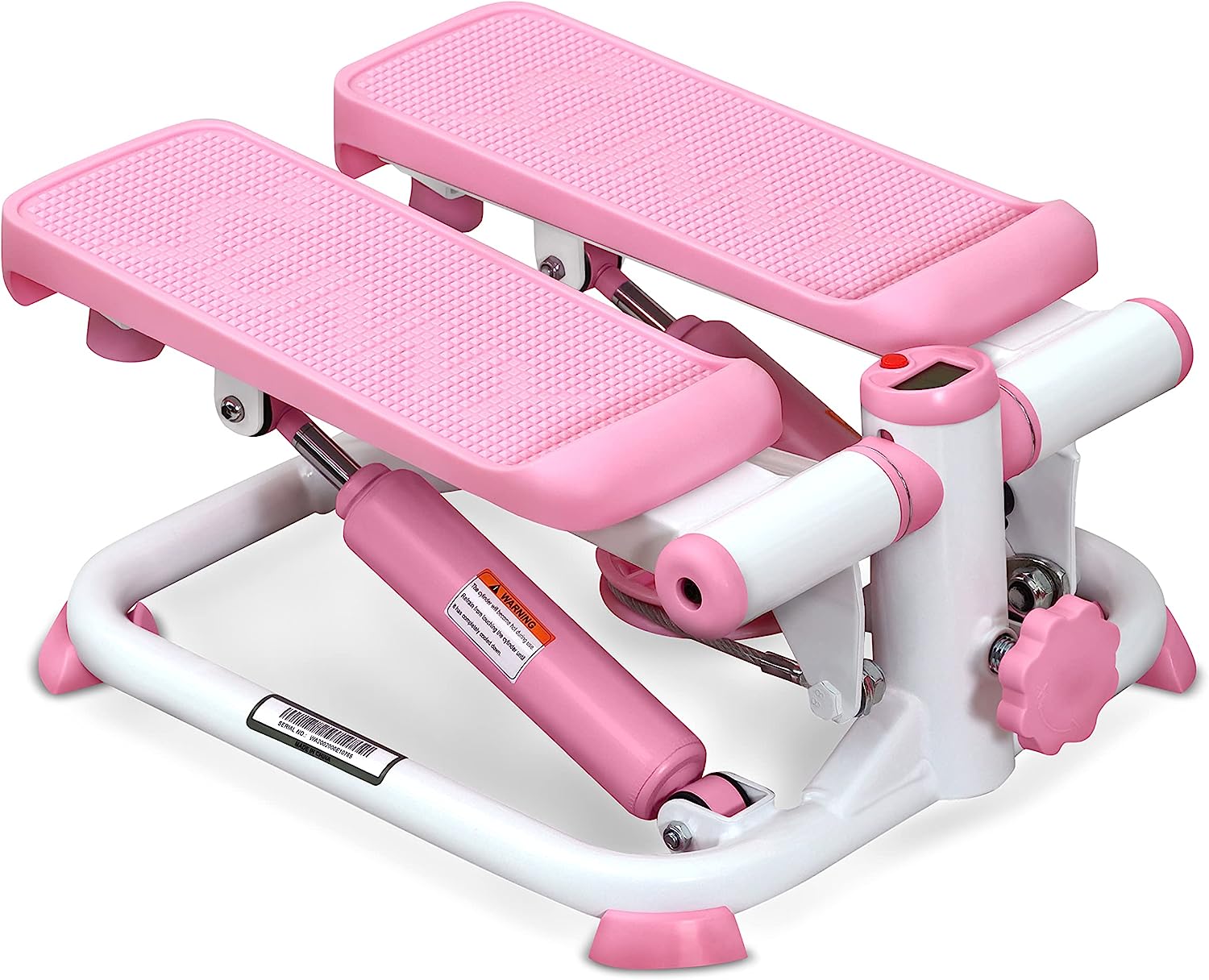Sunny Health  Fitness Exercise Stepping Machine, Portable Mini Stair Stepper for Home, Desk or Office Workouts in Pink