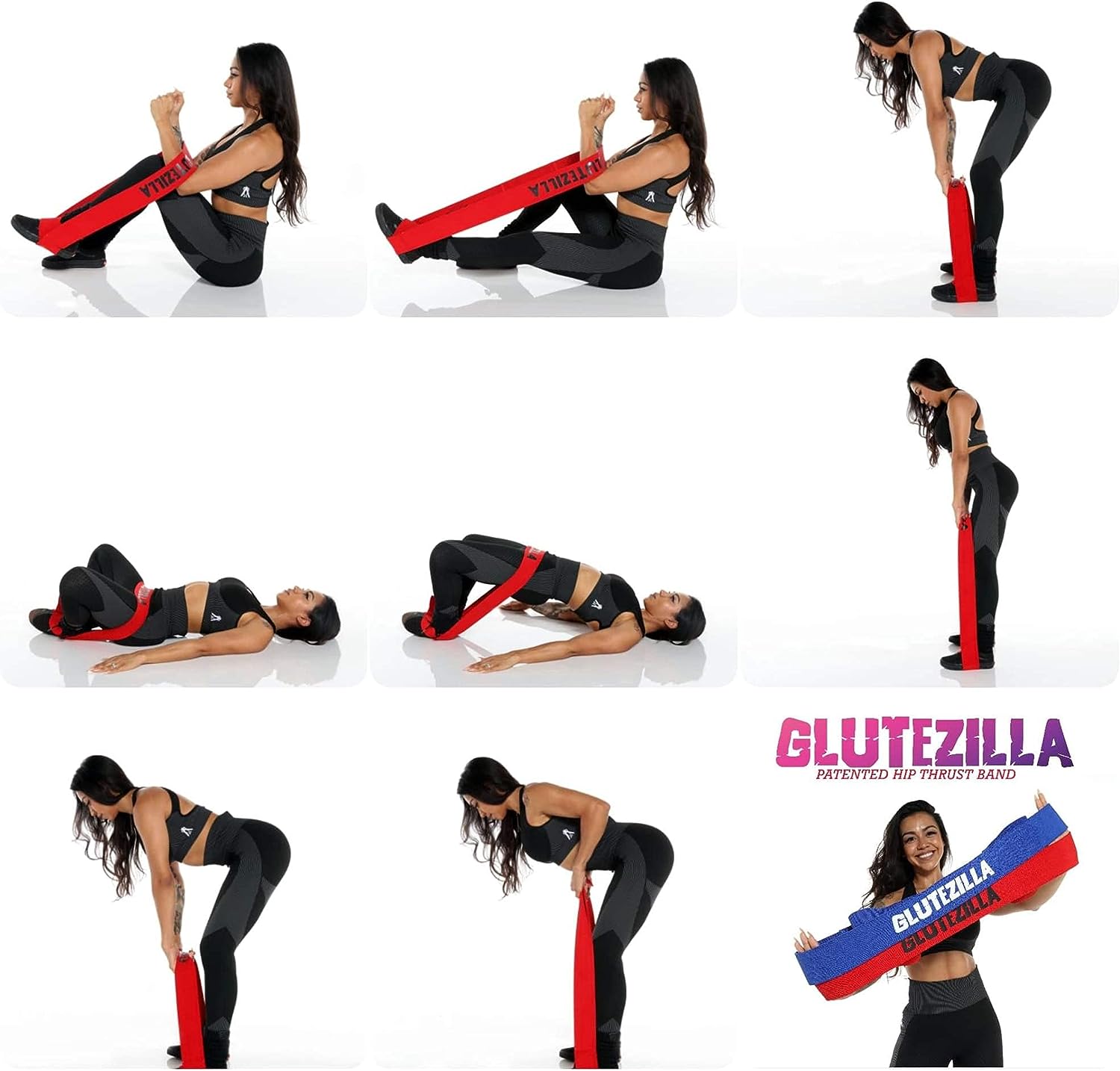 The X Bands Glutezilla Bands - Fabric Resistance Bands for Women  Men - Booty Bands - Extra Strength Hip Thrust Bands - Glute Bands - Exercise Resistance Bands for Home or Gym Workout