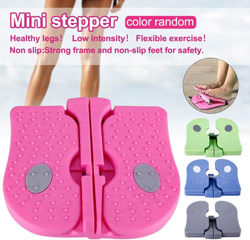 DASNTERED Mini Stepper, Foot Stepper Machine Exercise Device Under Desk Foldable Physical Therap-y Leg Exercisers Practical Fitness Equipment for Home Gym(color random)