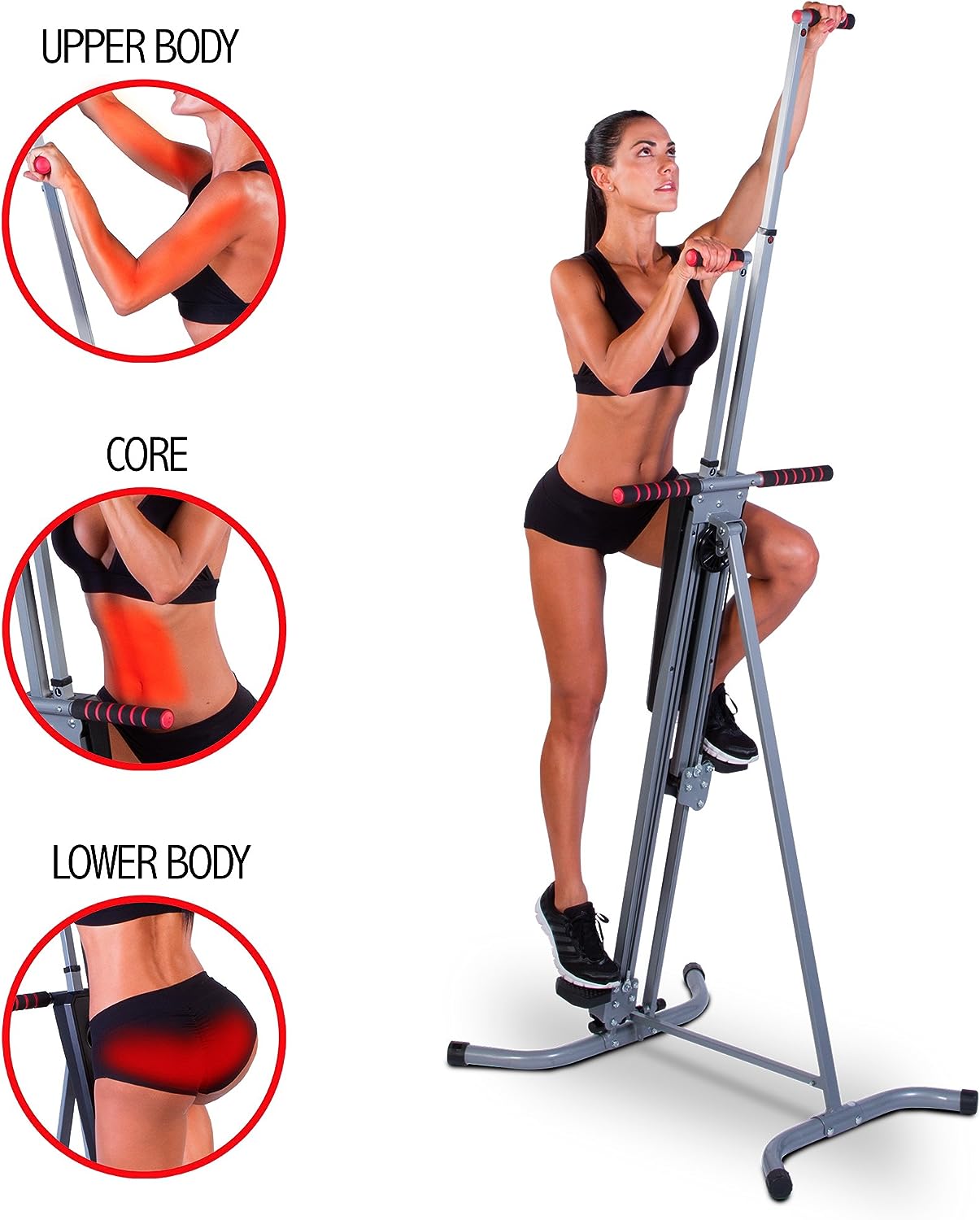 MaxiClimber Vertical Climber Combines Resistance Training and High-Intensity Cardio for a Full Body Workout. Free Coach-led Classes  Fitness App