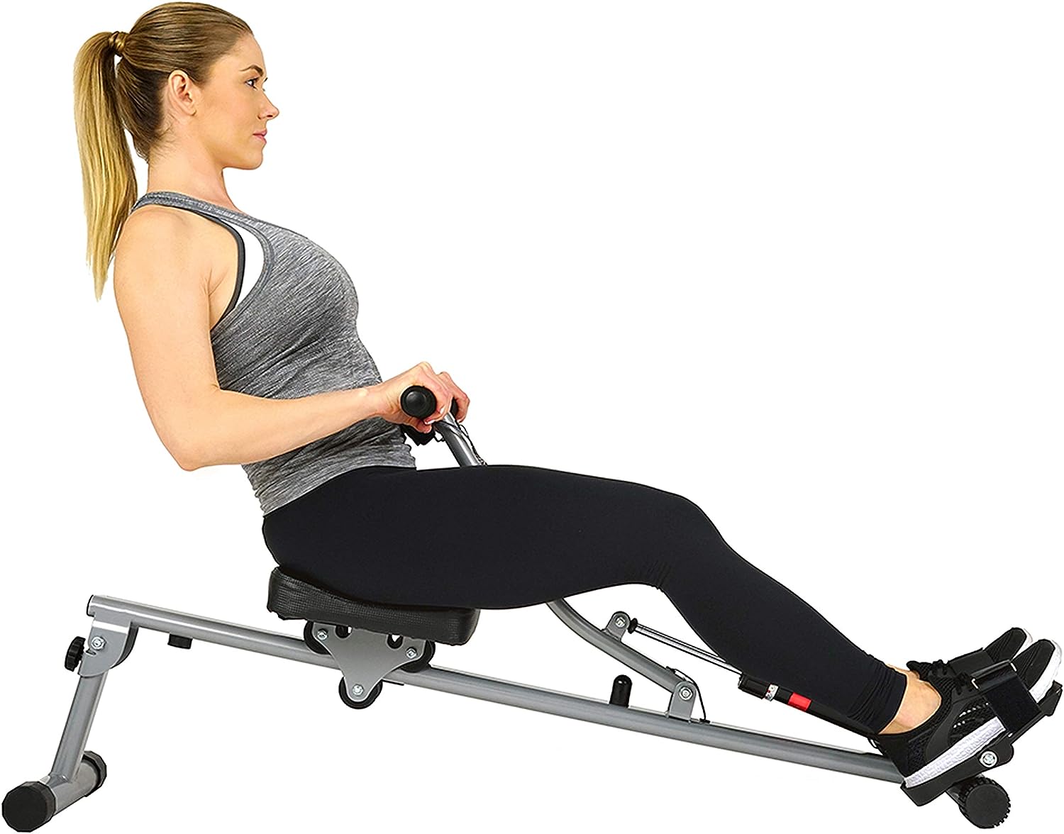 Sunny Health  Fitness SF-RW1205 12 Adjustable Resistance Rowing Machine Rower w/ Digital Monitor